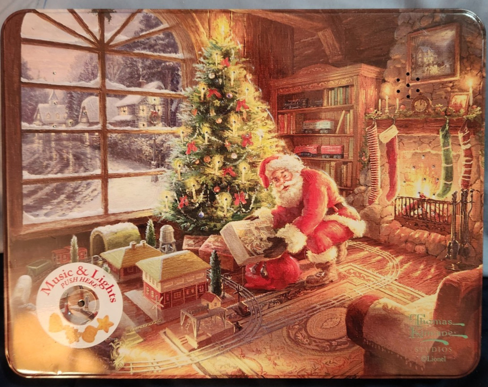 Thomas Kinkade Studios Christmas Holiday Tin 2016 Musical & Lighted Collectible